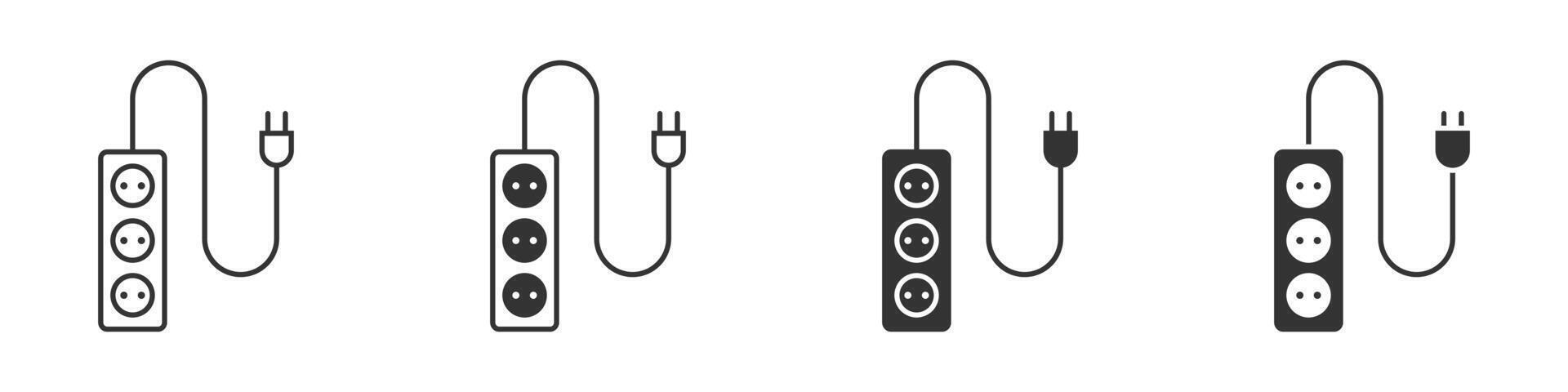 multi tomada plugue ícone definir. vetor ilustração.