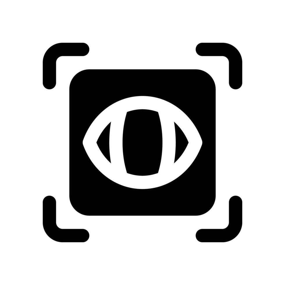 olho reconhecimento ícone. vetor glifo ícone para seu local na rede Internet, móvel, apresentação, e logotipo Projeto.