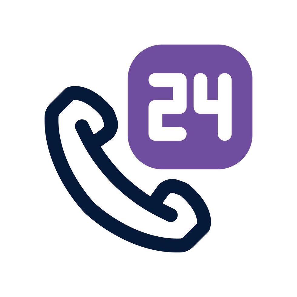 24 horas ícone. vetor dual tom ícone para seu local na rede Internet, móvel, apresentação, e logotipo Projeto.