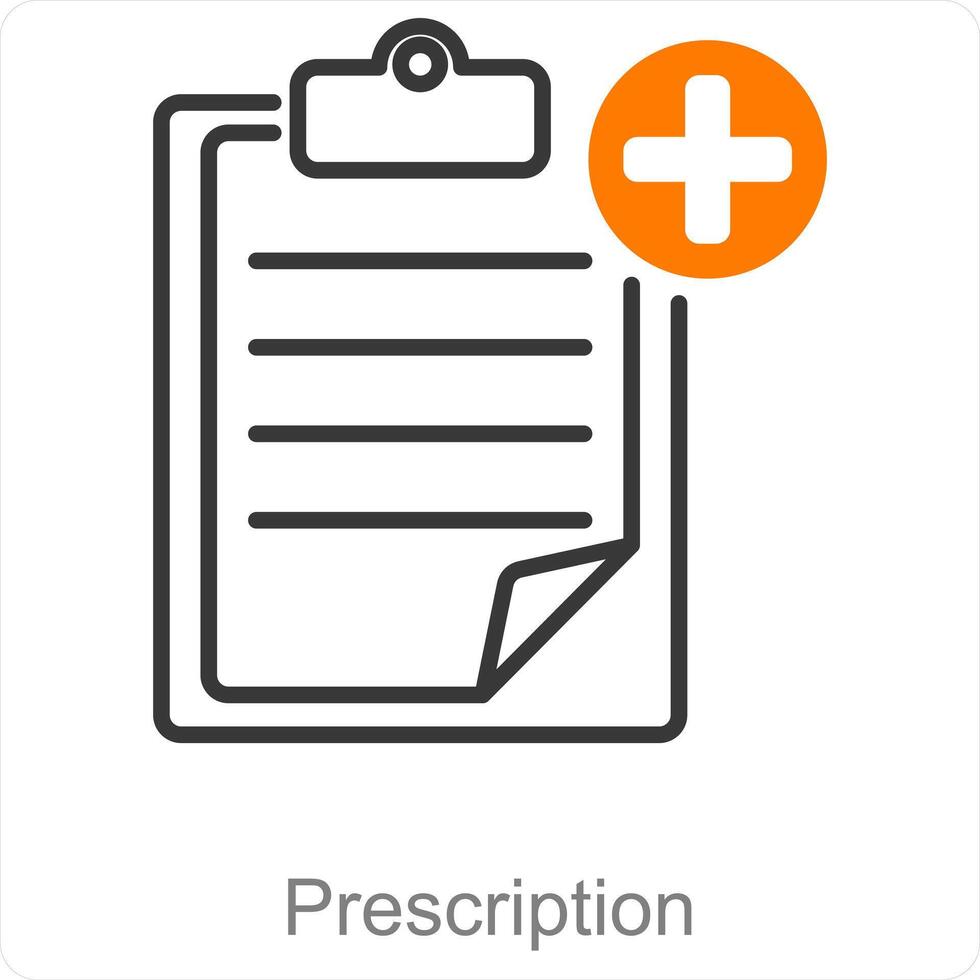 prescrição e médico ícone conceito vetor