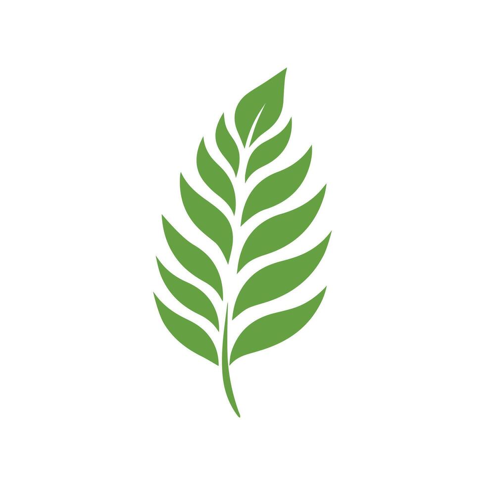 verde folha ícone forma fresco plano vetor Projeto.