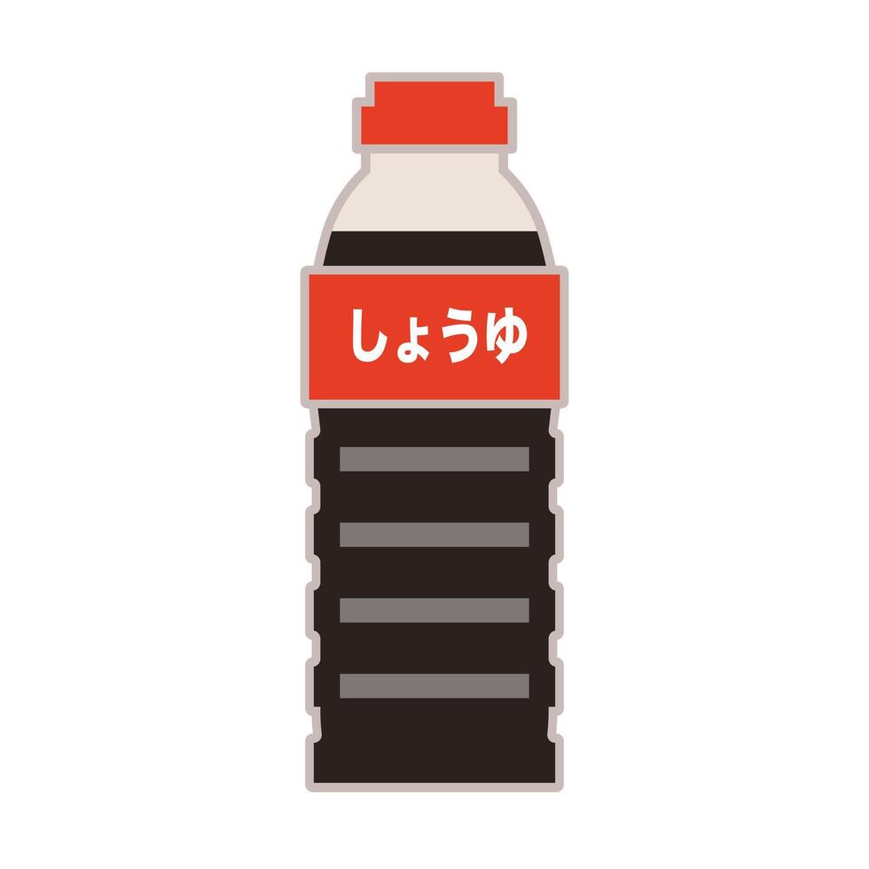 plástico garrafa ícone do soja molho. japonês soja molho. vetor. vetor