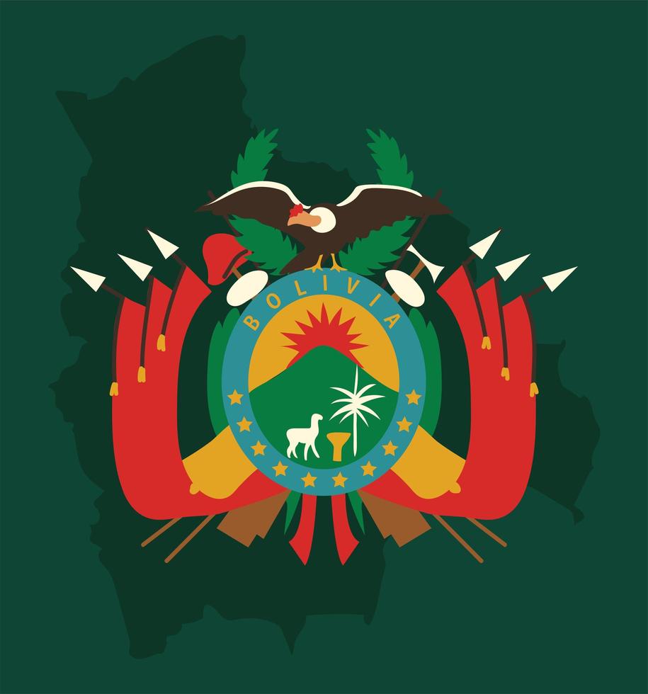 escudo boliviano nacional vetor