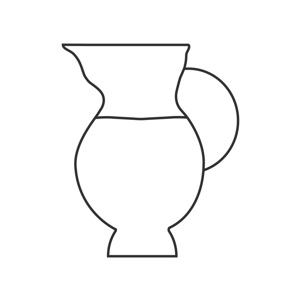 ícone do jarro de leite em design plano preto vetor