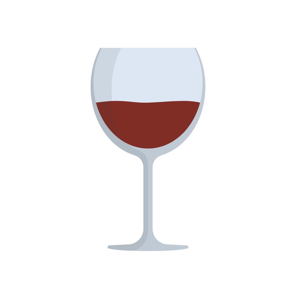 ícone de design plano de taça de vinho vetor
