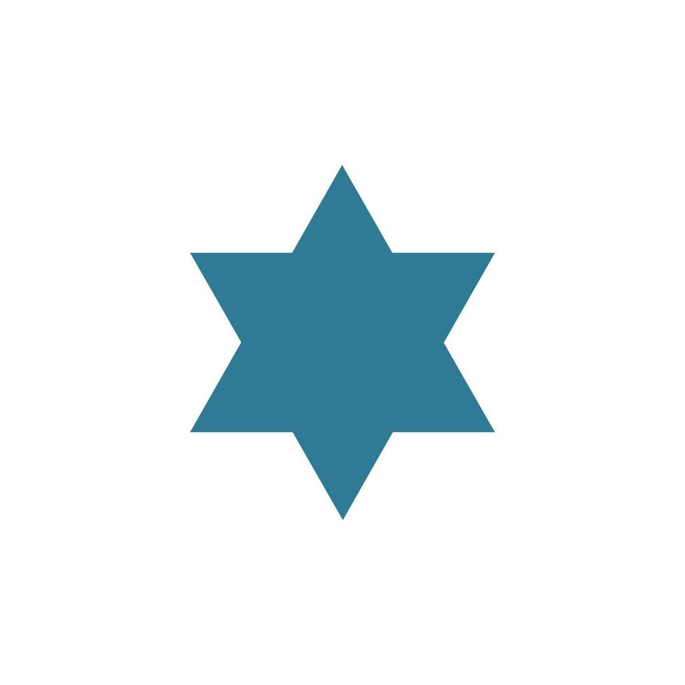ícone de forma de estrela de david em design plano vetor