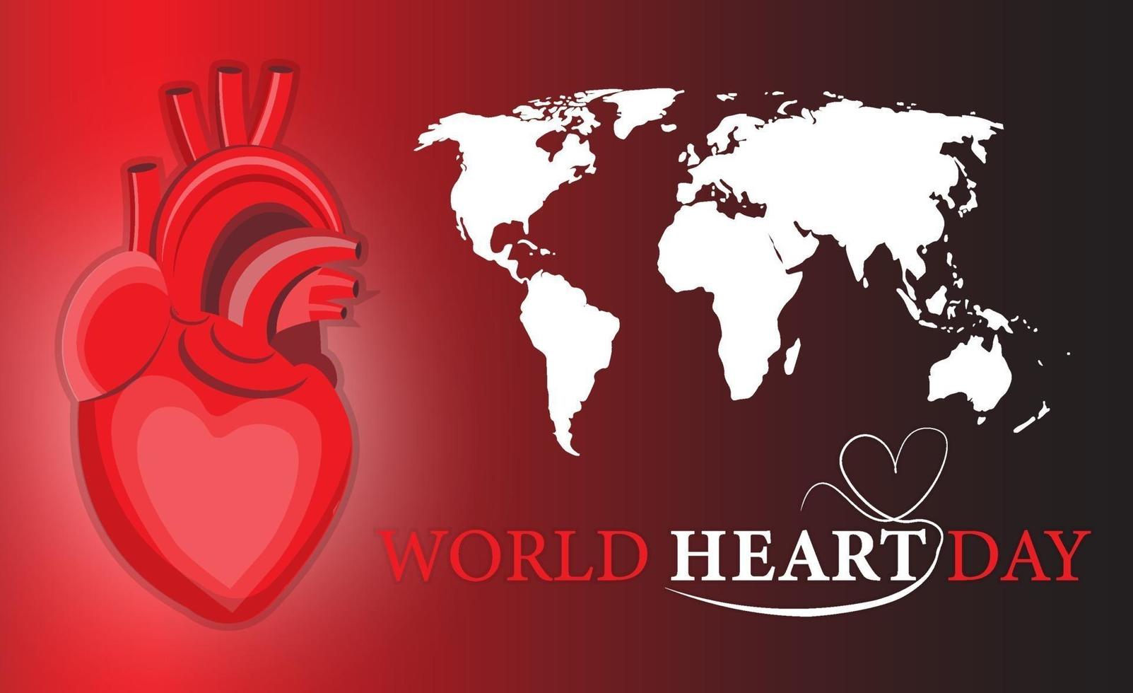imagem vetorial do dia mundial do coração vetor