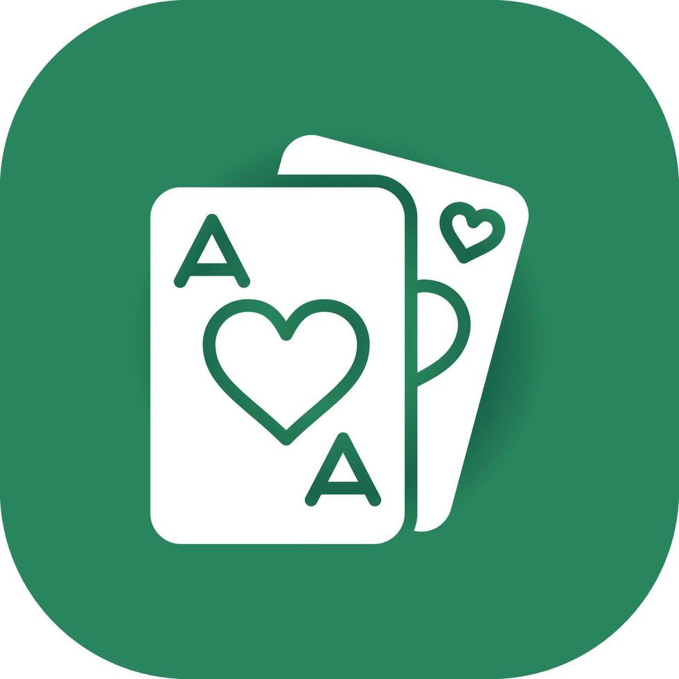 design de ícone criativo de cartas de jogar vetor