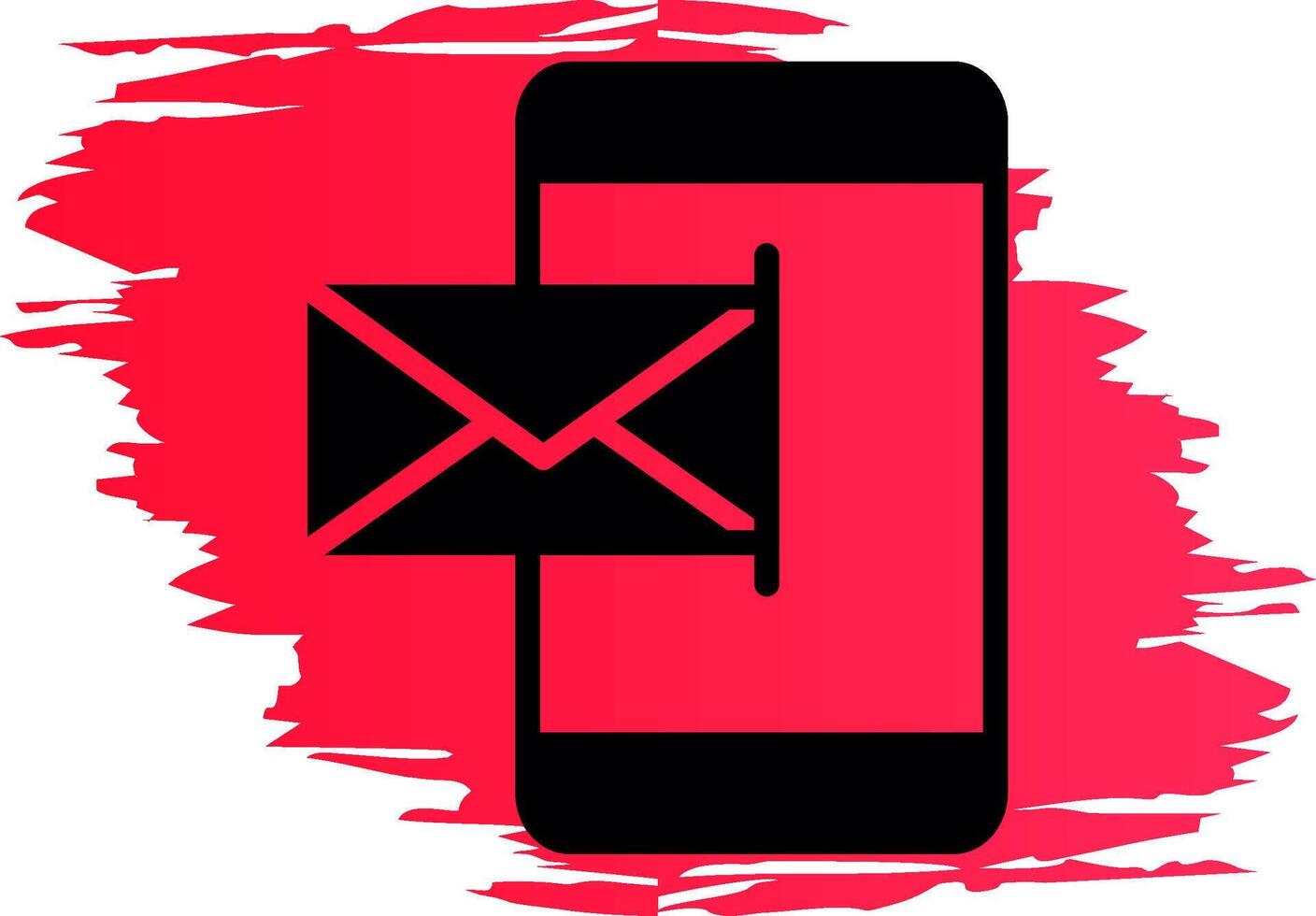 design de ícone criativo de e-mail móvel vetor