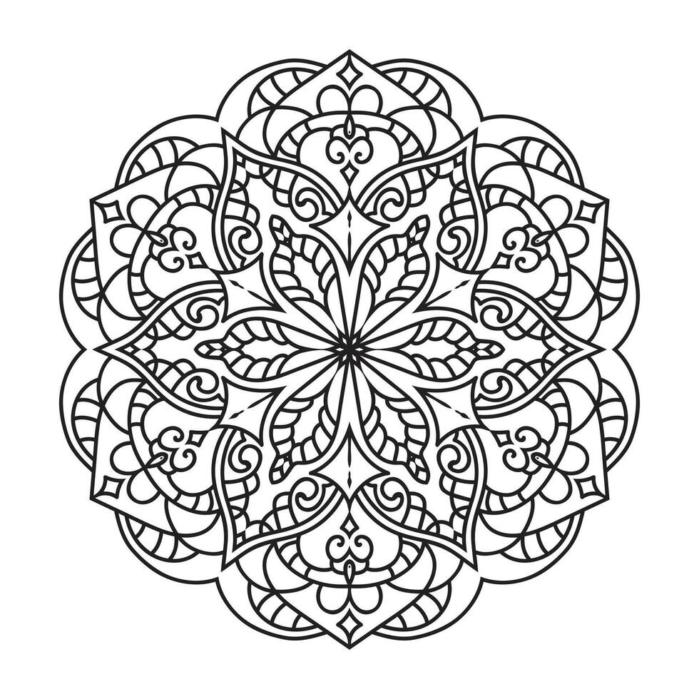 mandala para adulto coloração livro vetor