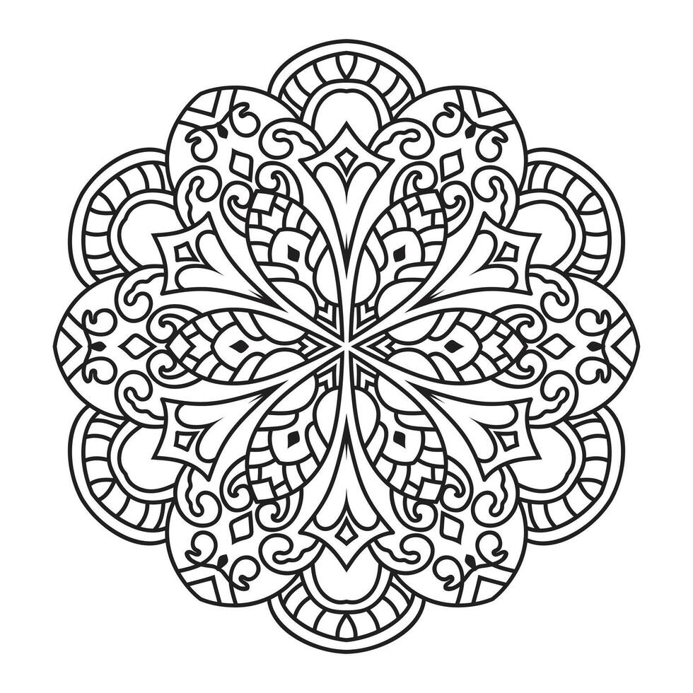 mandala para adulto coloração livro vetor