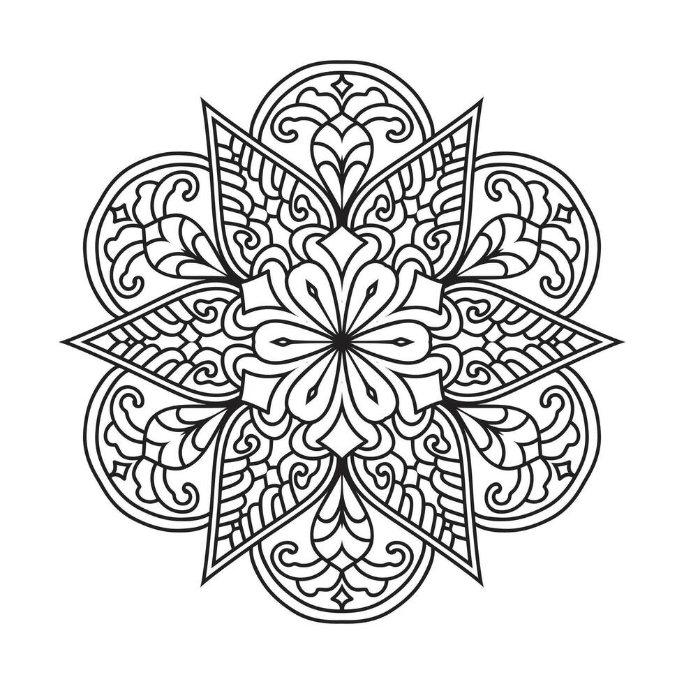 mandala para adulto coloração livro vetor