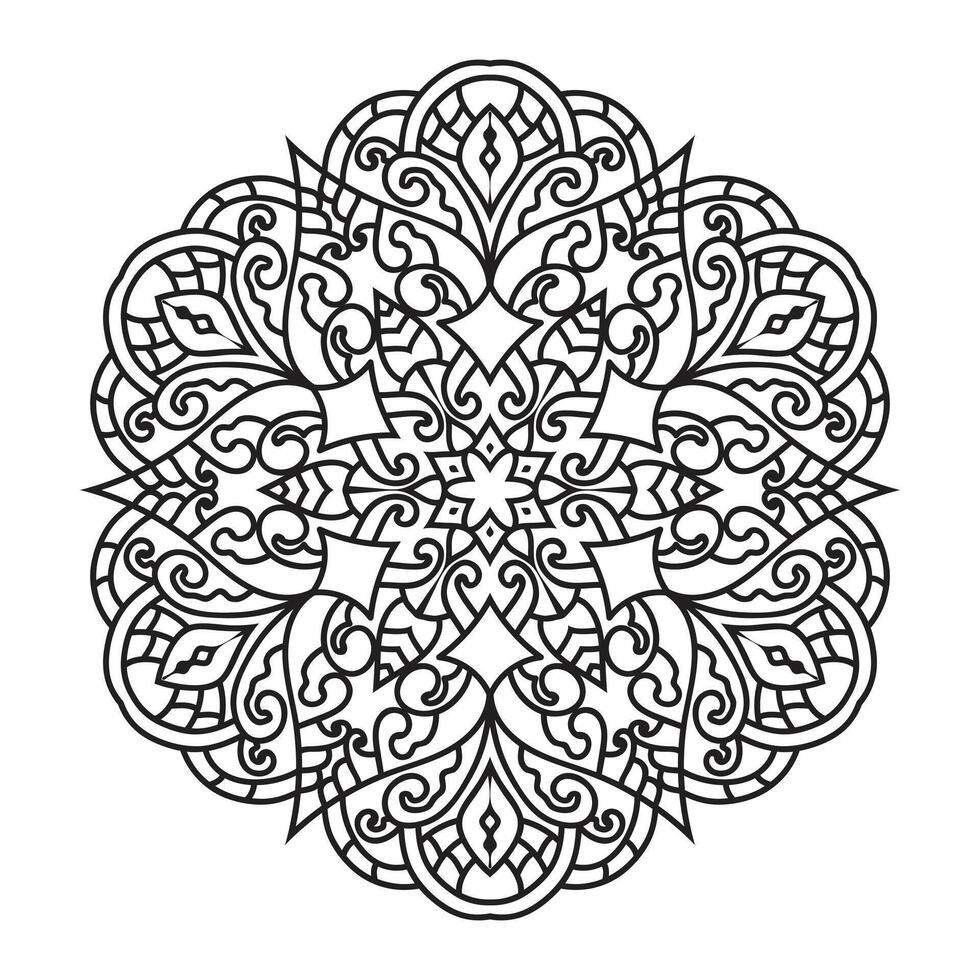 mandala para adulto coloração livro vetor