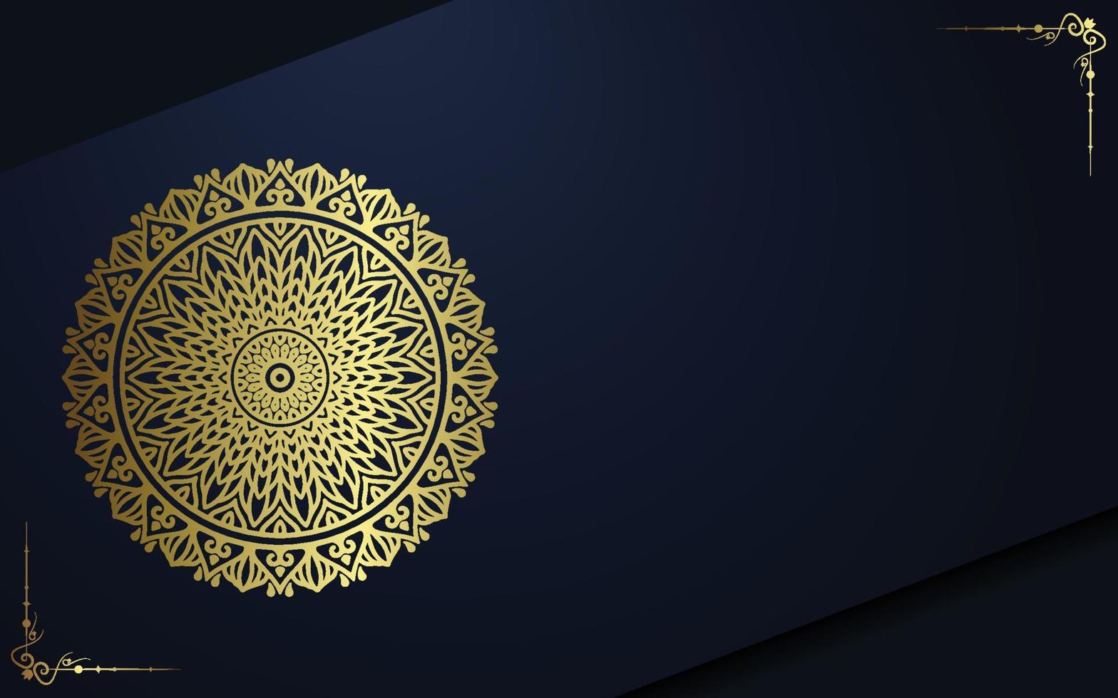 Fundo de mandala ornamental de luxo com vetor de estilo padrão oriental islâmico árabe