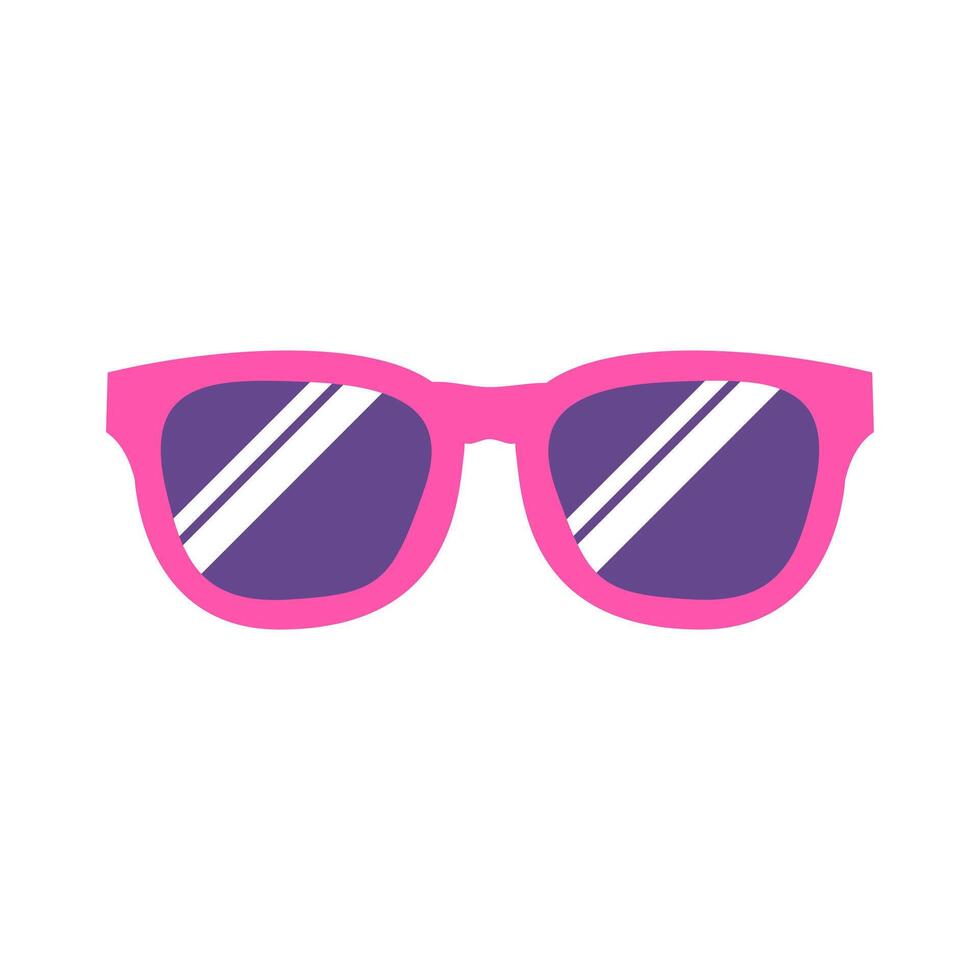 elegante Rosa mulheres oculos de sol com colorido lente vetor