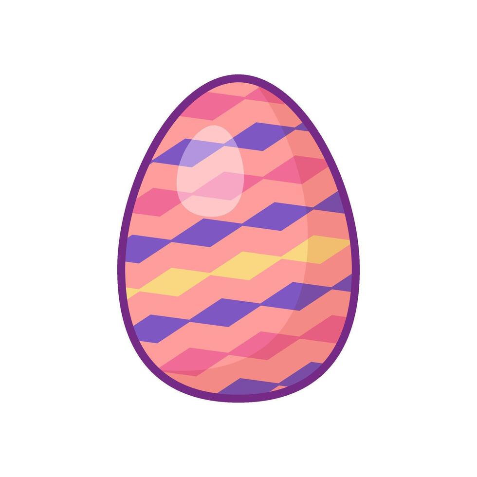 festivo Páscoa ovo com multi colori engraçado ornamentado vetor