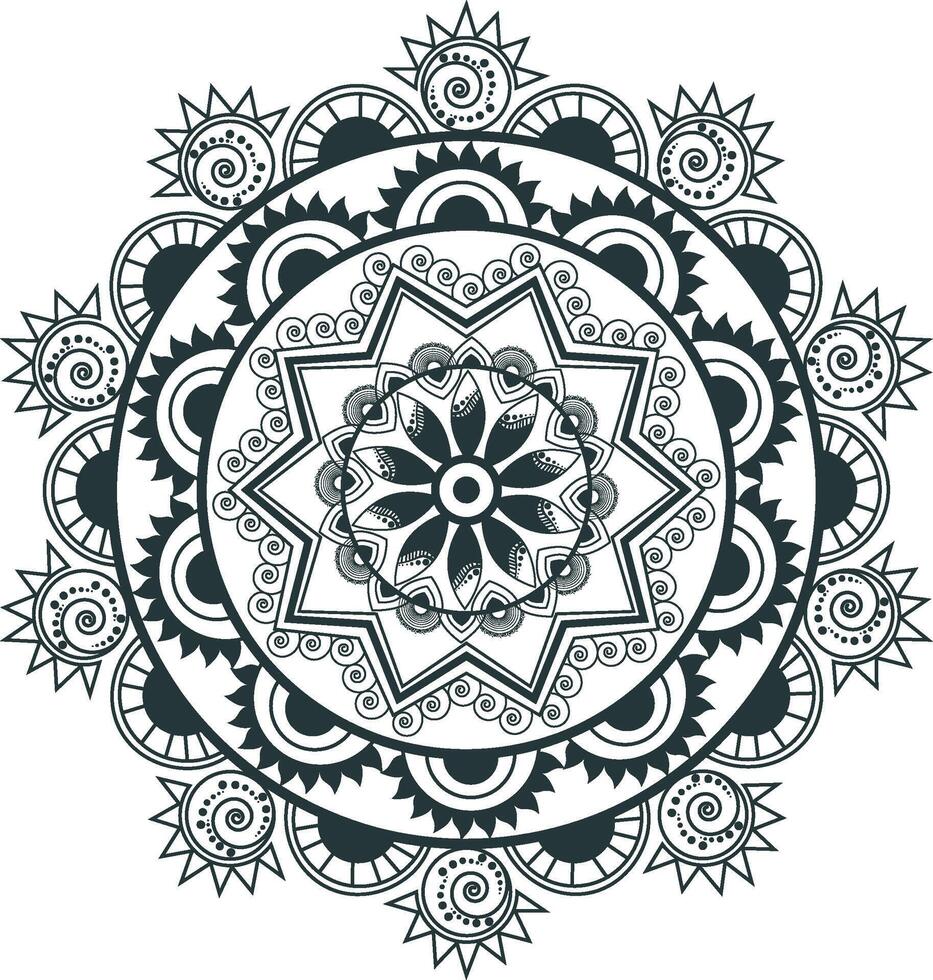 design de mandala de luxo vetor