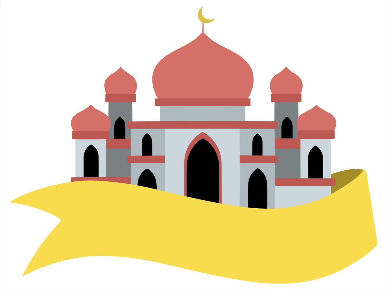 mesquita Ramadã quadro, Armação fundo ilustração vetor