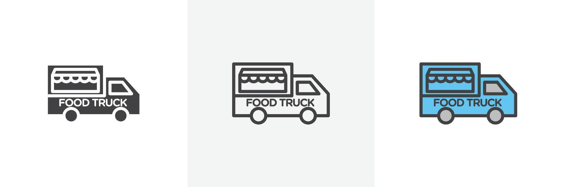 ícone de caminhão de comida vetor