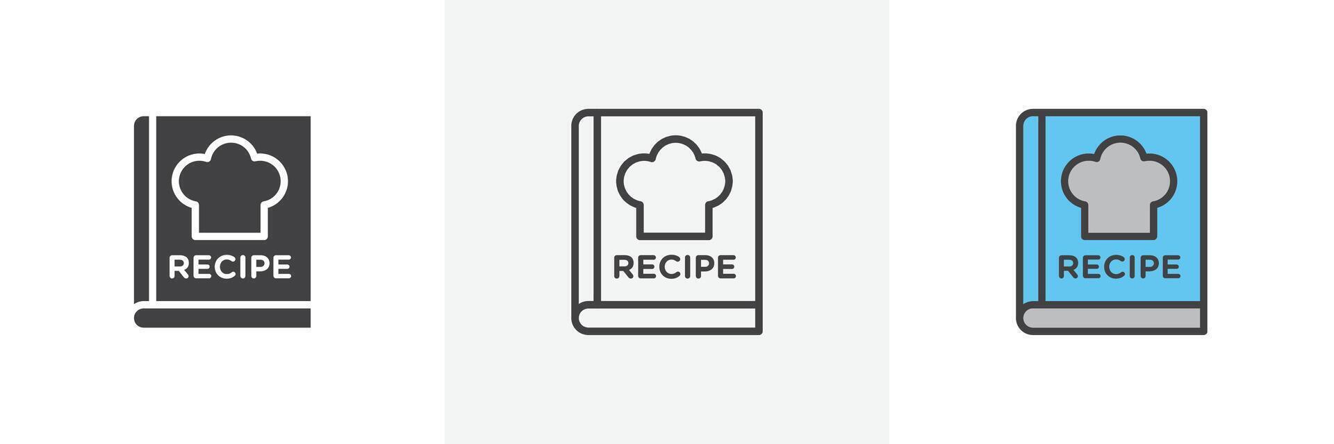 ícone de livro de receitas vetor