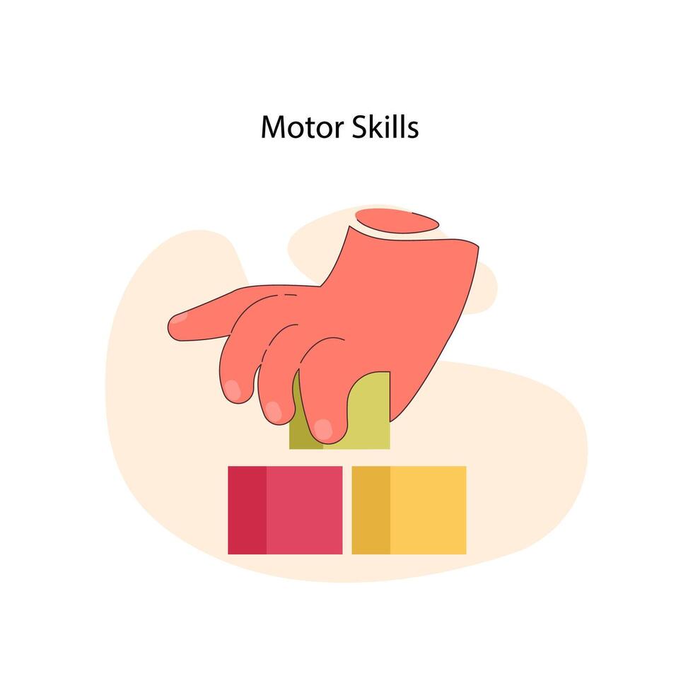 motor Habilidades conceito. plano vetor ilustração