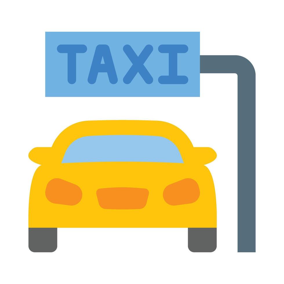 Táxi vetor plano ícone