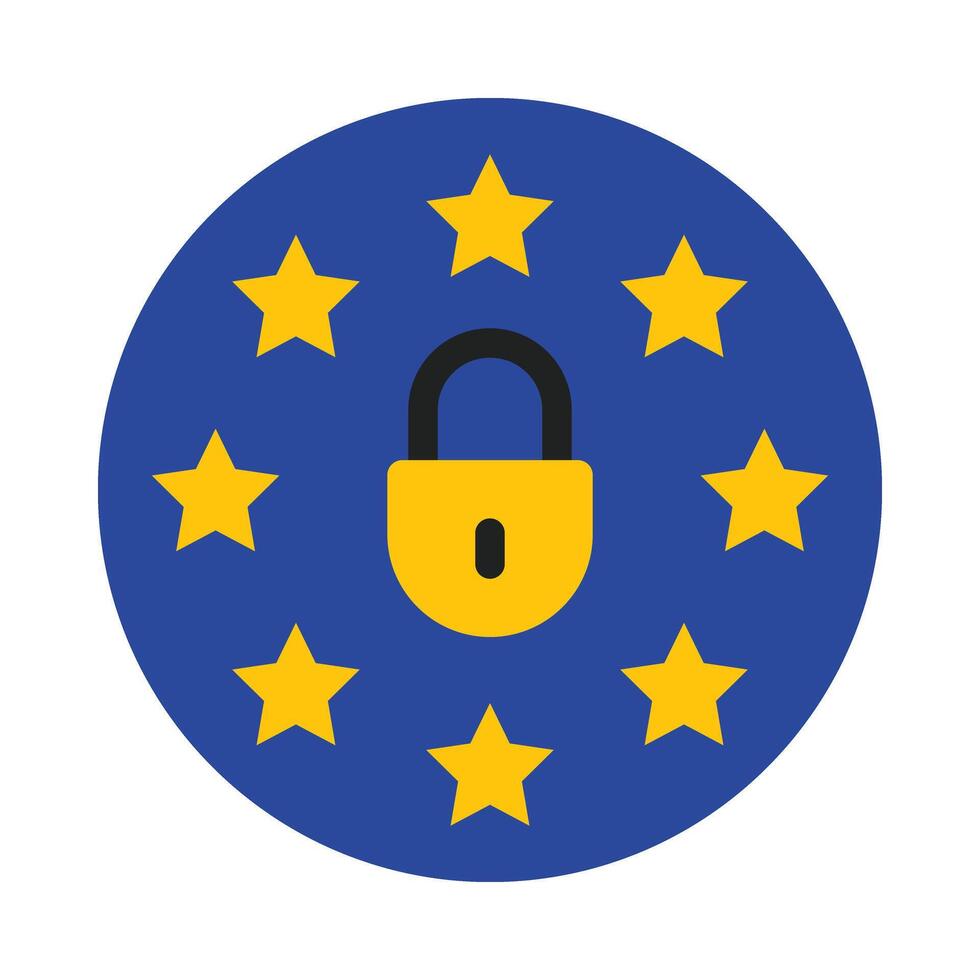 gdpr conformidade vetor plano ícone