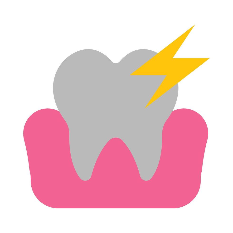 dor de dente vetor plano ícone