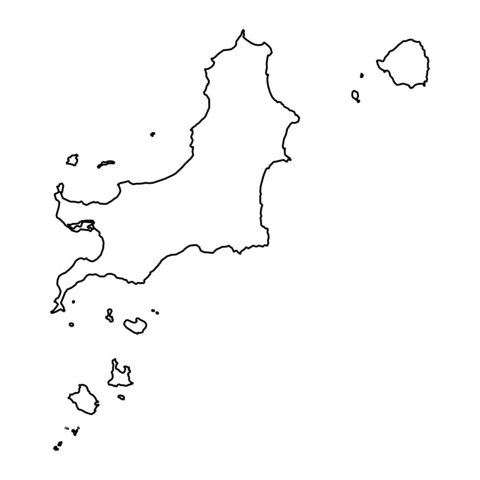 carriacou e petite Martinica mapa, administrativo divisão do granada. vetor ilustração.