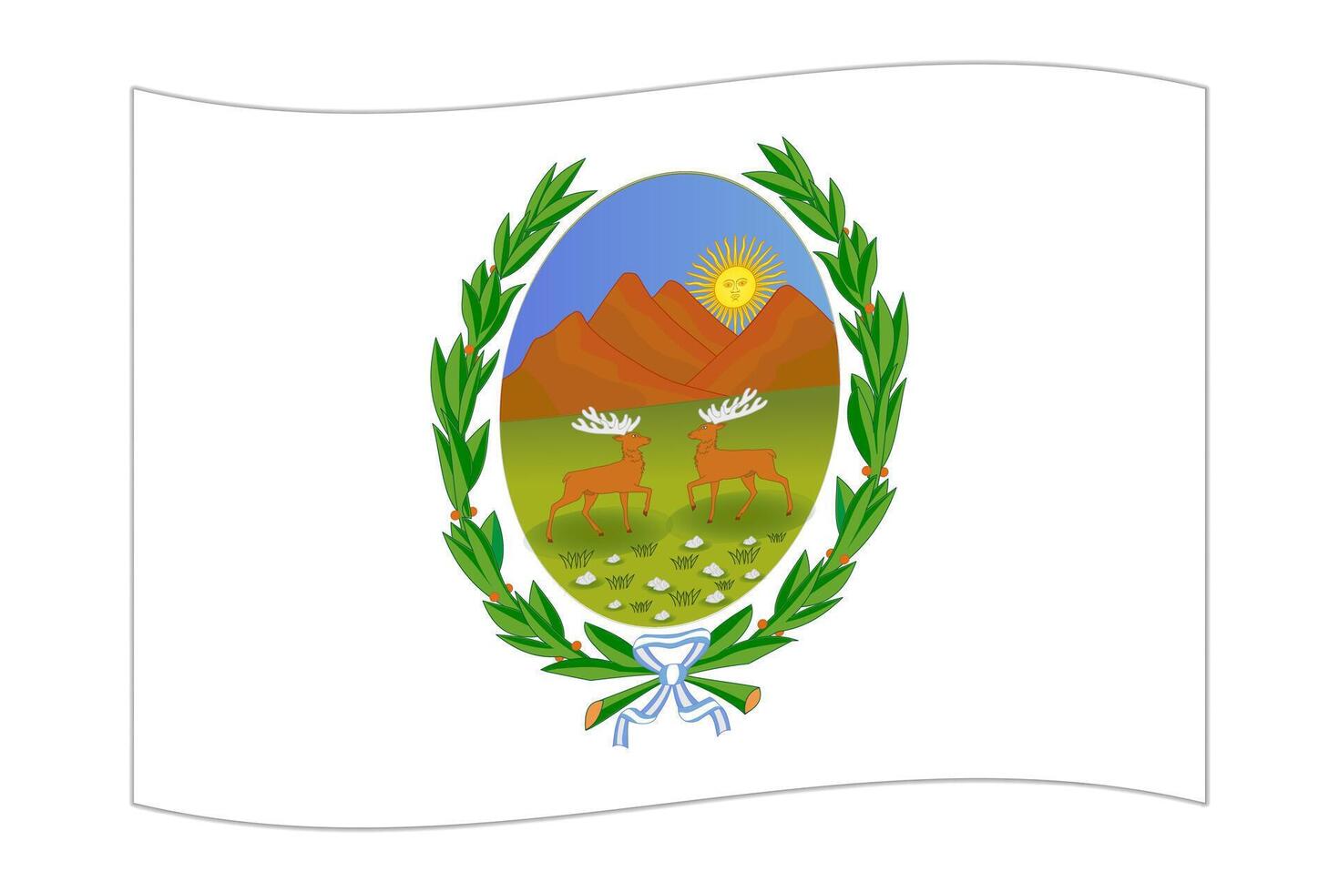 acenando bandeira do san Luís, administrativo divisão do Argentina. vetor ilustração.