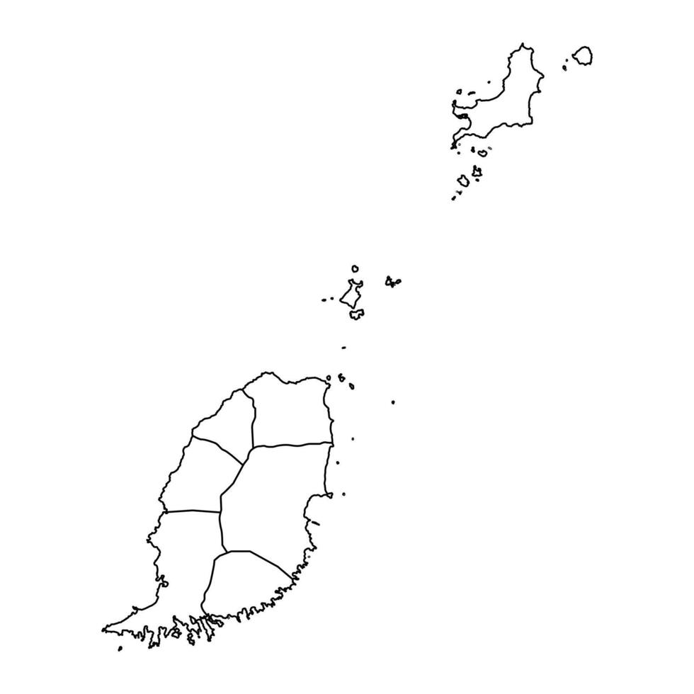 Granada mapa com administrativo divisões. vetor ilustração.