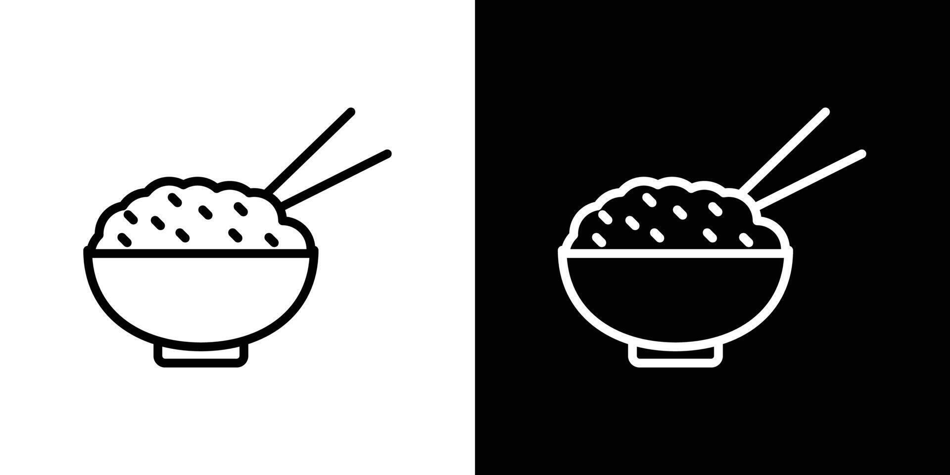 ícone de tigela de arroz vetor