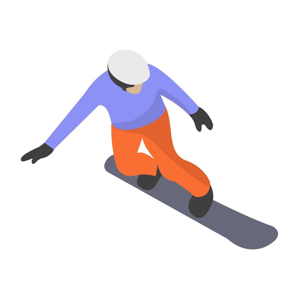 conceitos de snowboard slopestyle vetor