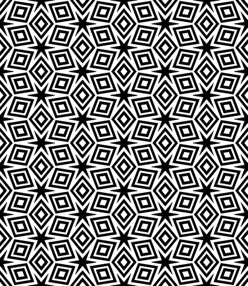 padrão abstrato sem emenda preto e branco. fundo e pano de fundo. design ornamental em tons de cinza. vetor