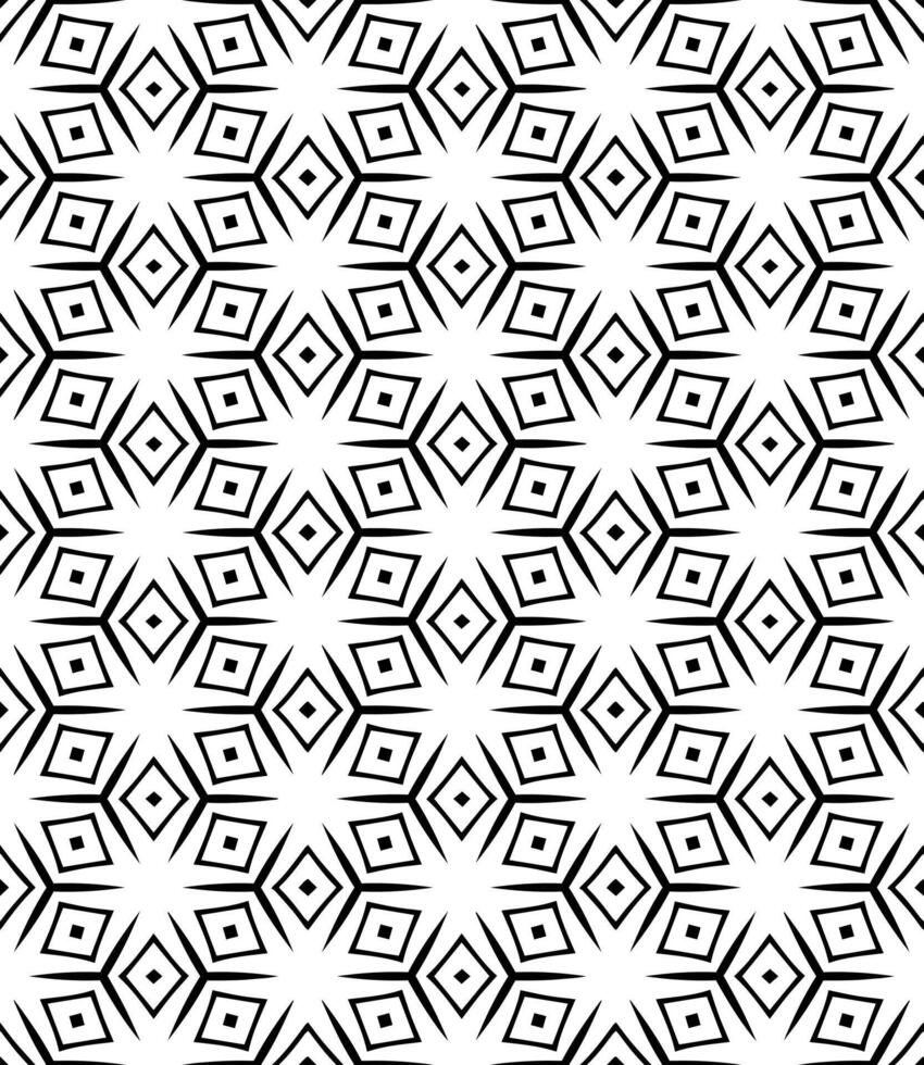 padrão abstrato sem emenda preto e branco. fundo e pano de fundo. design ornamental em tons de cinza. vetor