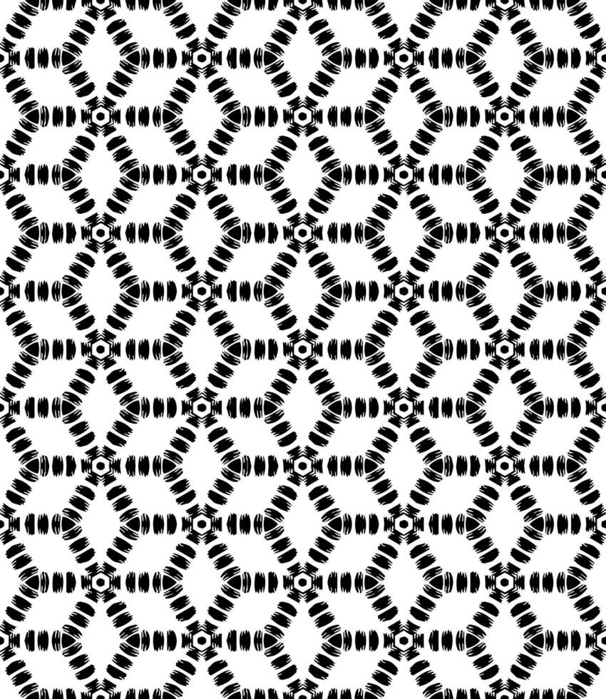 padrão abstrato sem emenda preto e branco. fundo e pano de fundo. design ornamental em tons de cinza. vetor