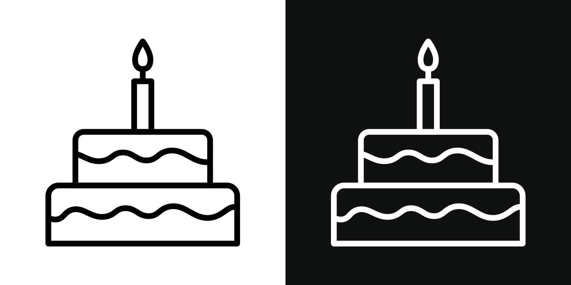 ícone de bolo de aniversário vetor