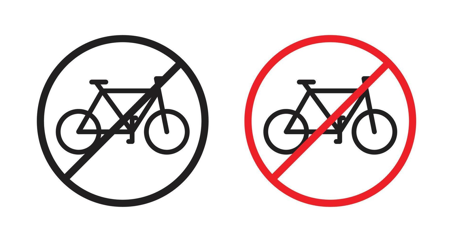 bicicleta proibição placa vetor