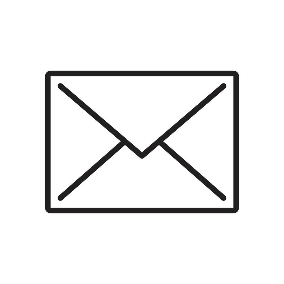 ícone correspondência, mensagem, caixa de entrada envelope plano estilo ícone isolado em branco fundo vetor