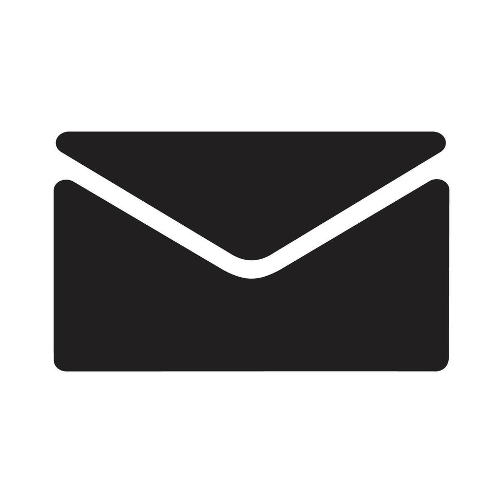ícone correspondência, mensagem, caixa de entrada envelope plano estilo ícone isolado em branco fundo vetor