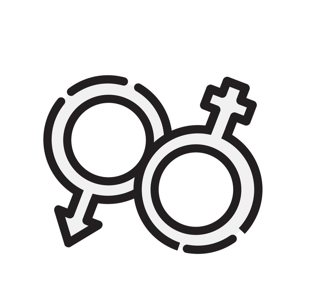 masculino e fêmea símbolo ícone vetor ilustração