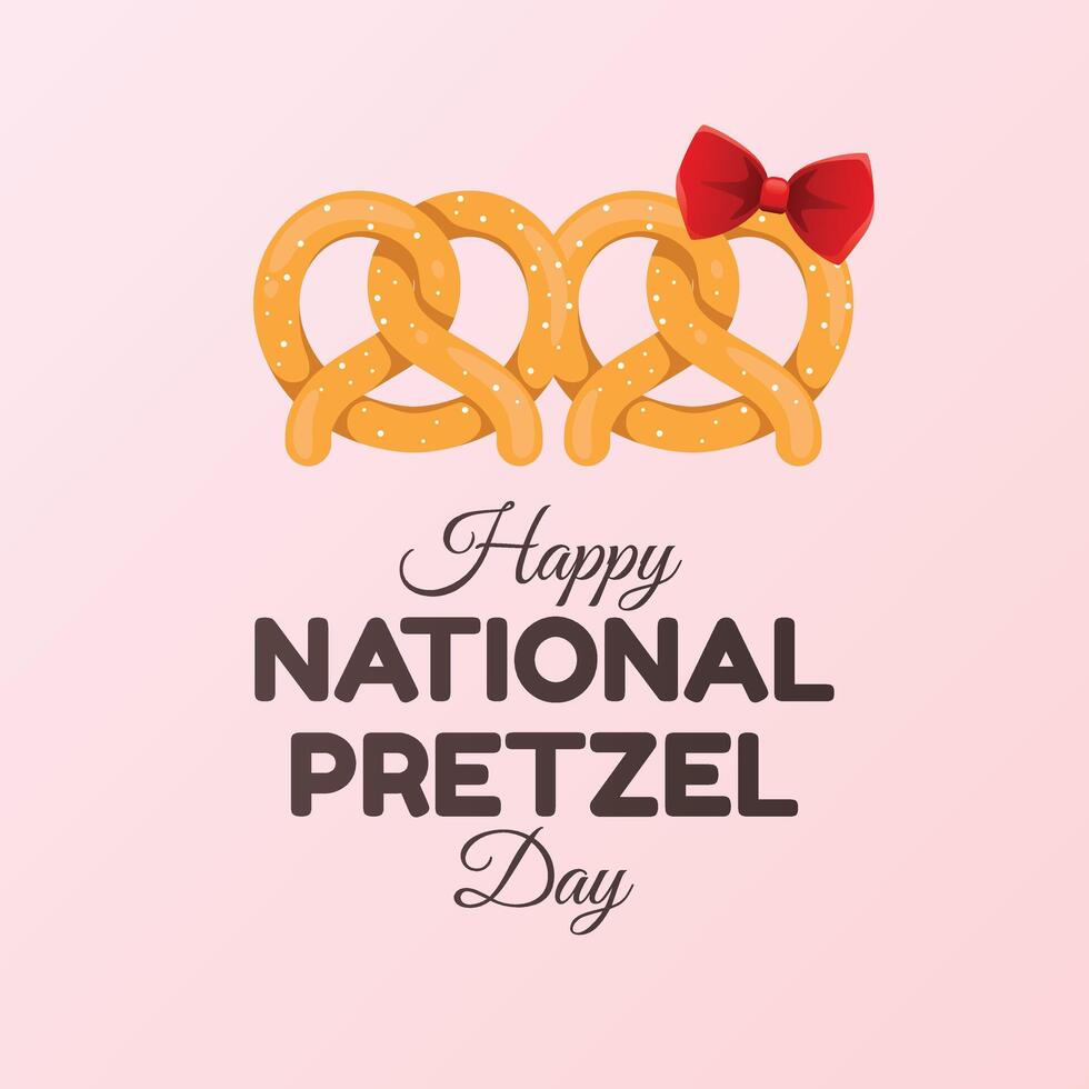 nacional pretzel dia Projeto modelo Boa para celebração uso. pretzel vetor ilustração. vetor eps 10. plano Projeto.