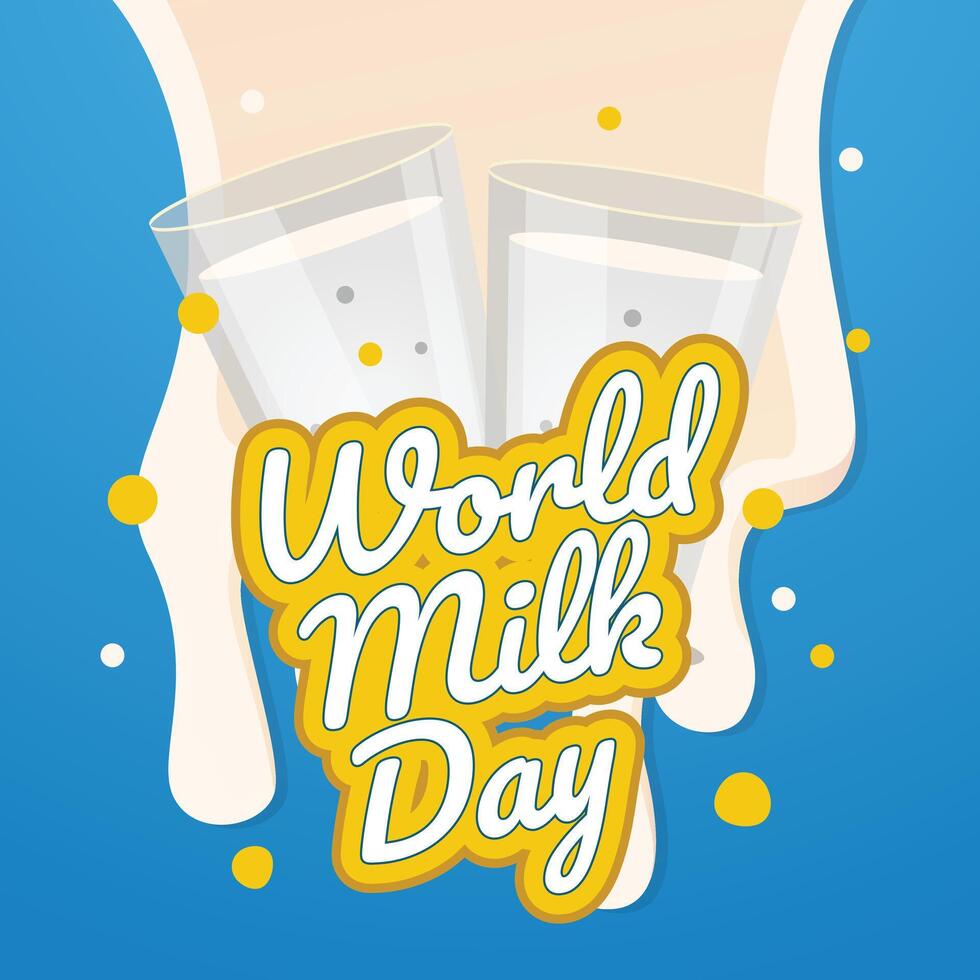 mundo leite dia Projeto modelo Boa para celebração uso. leite splash. leite vetor Projeto. eps 10.