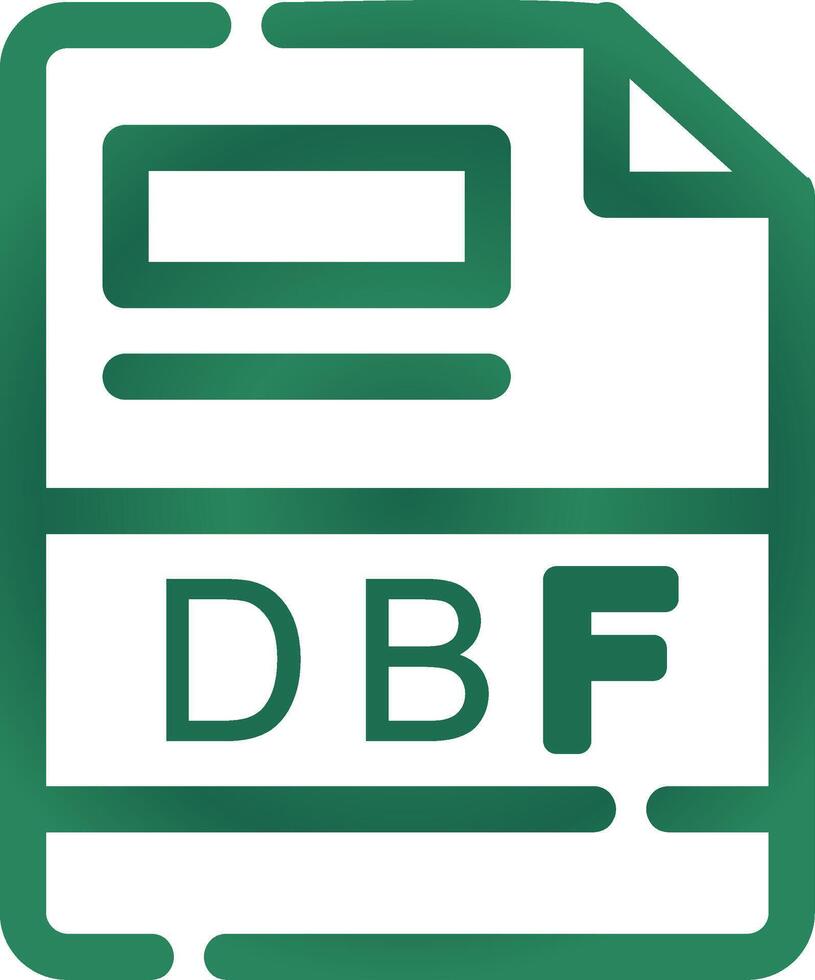 dbf criativo ícone Projeto vetor