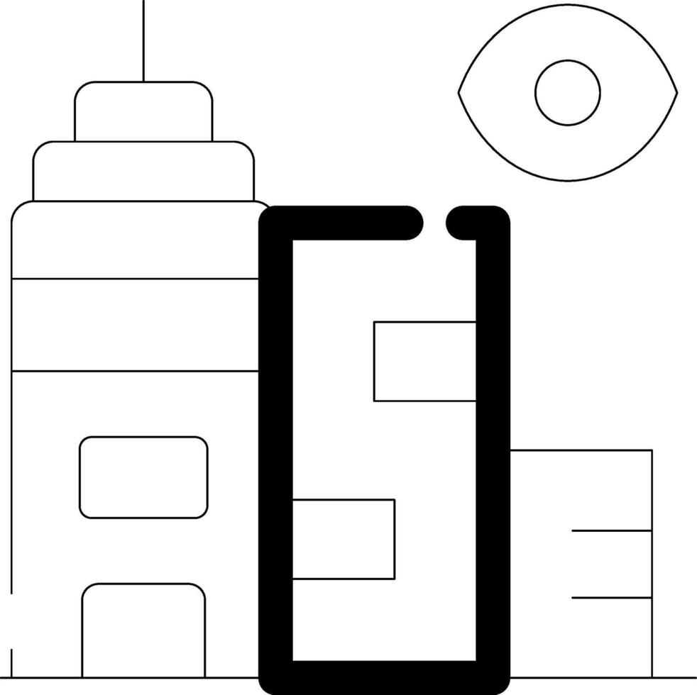 design de ícone criativo de visão vetor