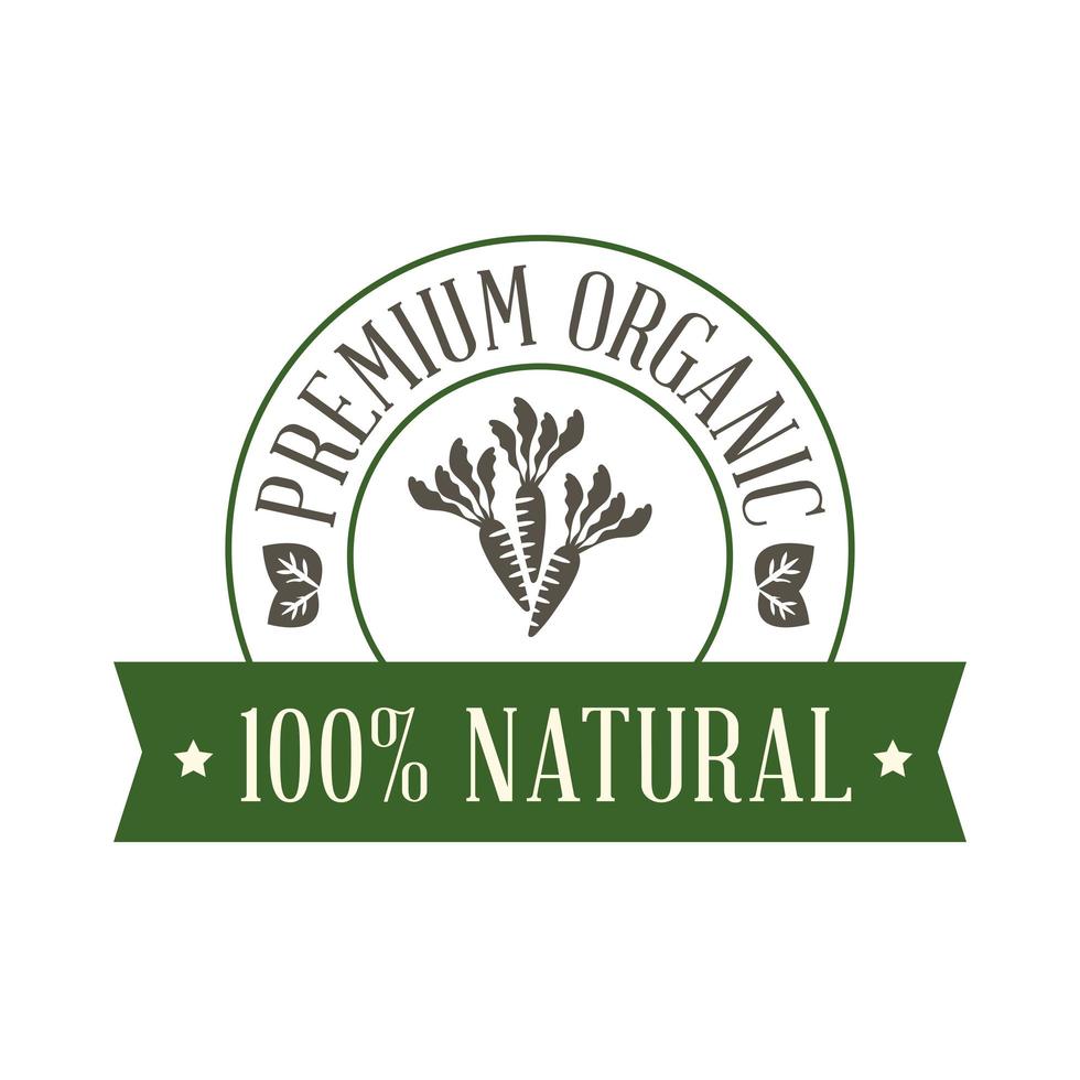 premium orgânico 100 natural vetor