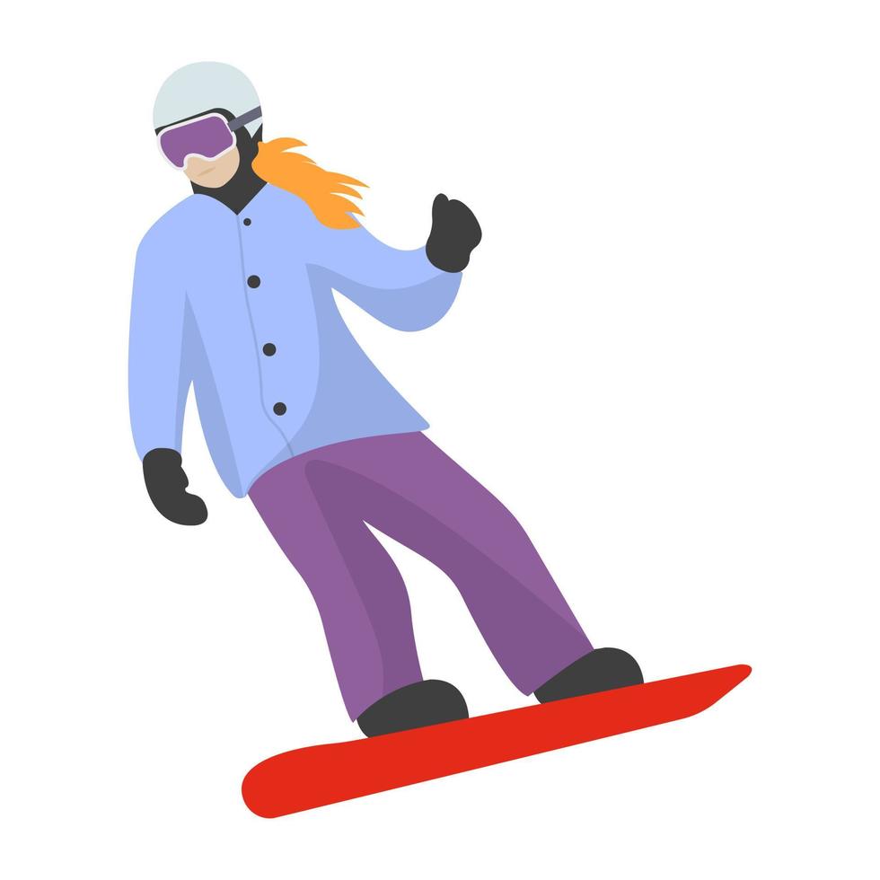 conceitos modernos de snowboard vetor