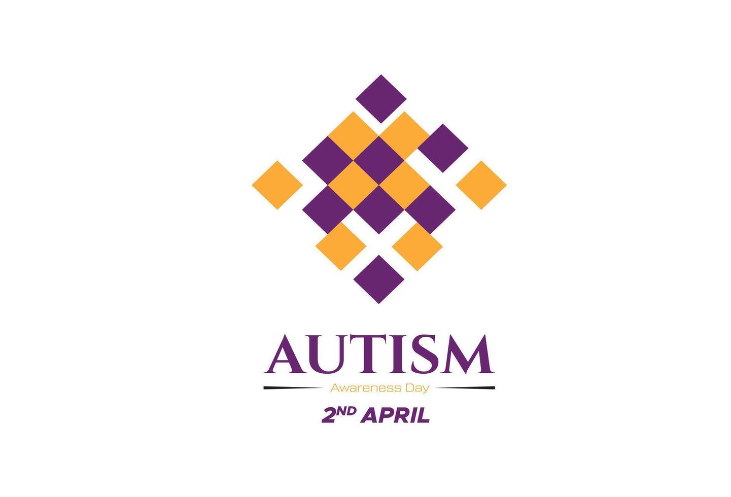 multicolorido logotipo para autismo consciência dia vetor
