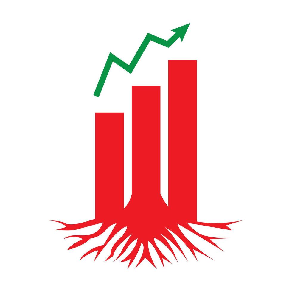 contabilidade logotipo com moderno conceito para crescimento e estabilidade com profundo raízes vetor