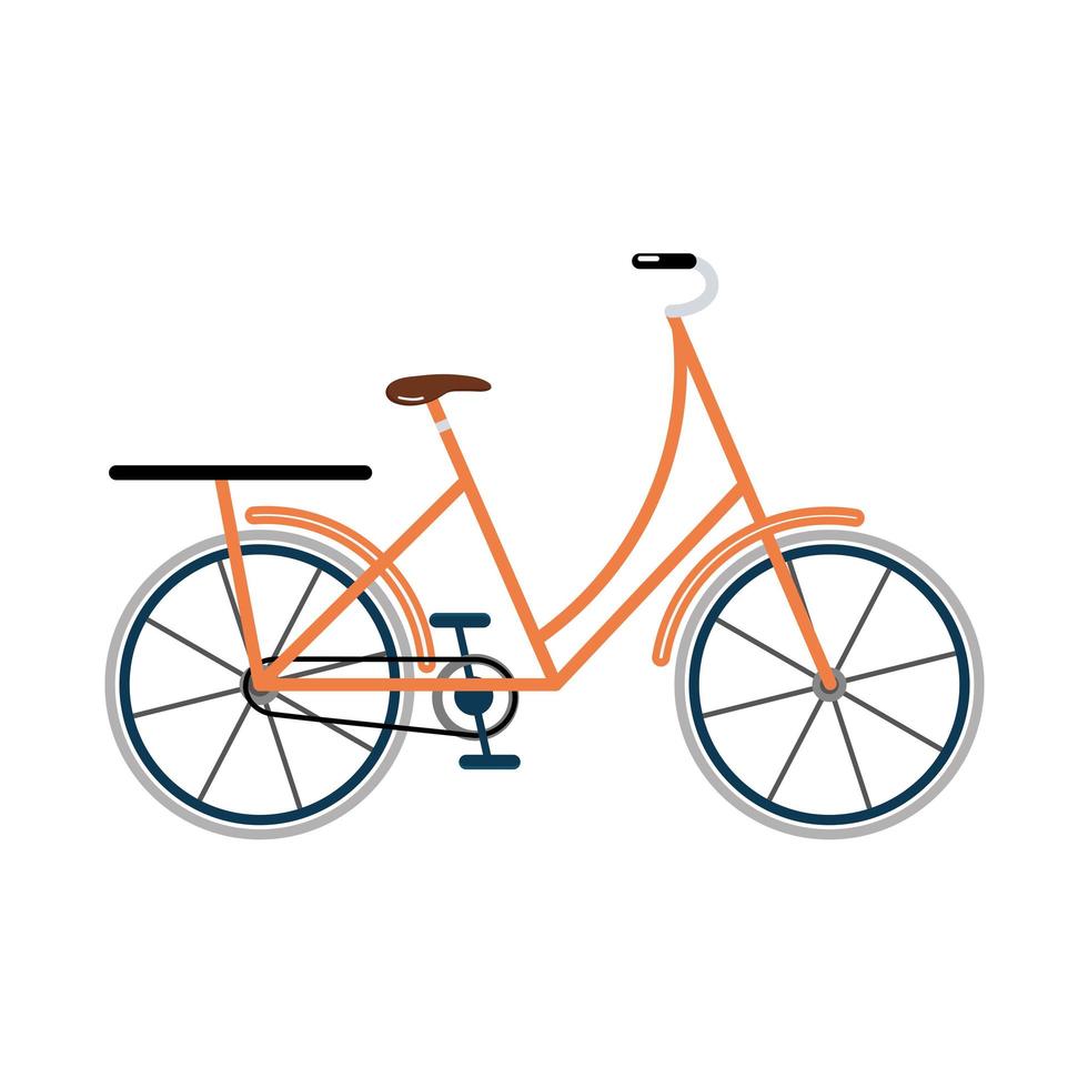 veículo de bicicleta laranja vetor